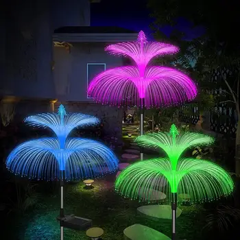 Украшения для сада и патио, привлекательные водонепроницаемые солнечные фонари, лампа в виде звезды в виде медузы для украшения сада и двора, удобная для улицы