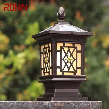 Уличная солнечная лампа RONIN, классическая Ретро водонепроницаемая светодиодная лампа для внутреннего двора, для украшения сада, балкона, виллы, настенный светильник