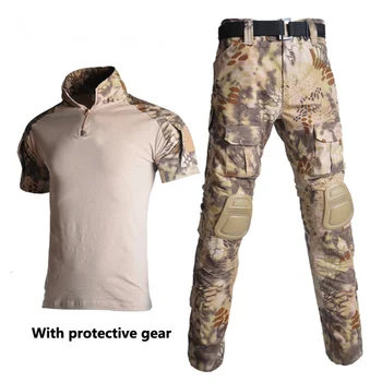 Уличные камуфляжные военно-тактические комплекты формы Frog, Дышащие тренировочные рубашки CS Для стрельбы, армейские спортивные топы и брюки