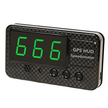 Универсальный головной дисплей GPS, спидометр, одометр, цифровой индикатор превышения скорости, миль/ч, будильник для автомобилей C60S