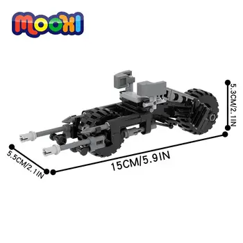 Фигурка из фильма MOOXI, набор строительных блоков, Собранная модель мотоцикла, Кирпичный автомобиль, Аксессуары, Игрушка для детского подарка MOC1145