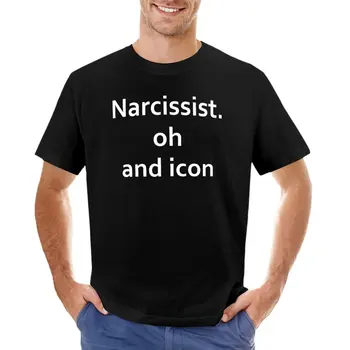 Футболка Narcissist Oh And Icon, короткий летний топ, мужские хлопковые футболки