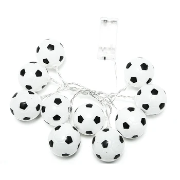 Футбольные мячи Гирлянды из 10 светодиодных футбольных гирлянд для спальни, дома, свадьбы, Рождественской вечеринки, продвижение декоративных огней