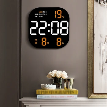 Часы с управлением декором, Дистанционный Цифровой Настенный экран, Будильник, Двойные часы, Большие Комнатные часы, яркость, Умная жизнь, Электронные часы