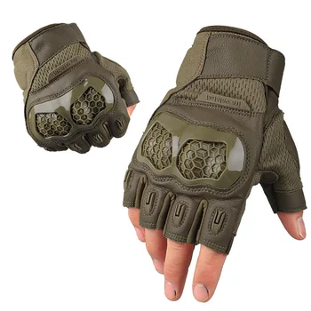 Черные тактические перчатки Мужские женские альпинистские армейские тренировочные перчатки без пальцев для рыбалки Мотоциклетные байкерские перчатки Варежки