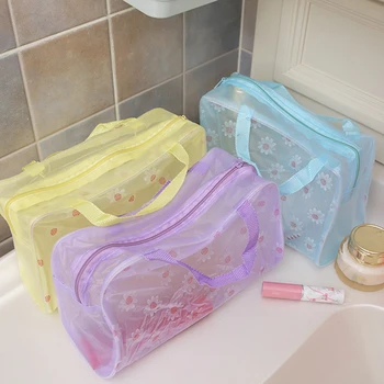 Чехол на молнии 1 Женская сумка косметичка Прозрачные водонепроницаемые сумки для туалетных принадлежностей Makeup Clear Girl Travel For Pc Bag