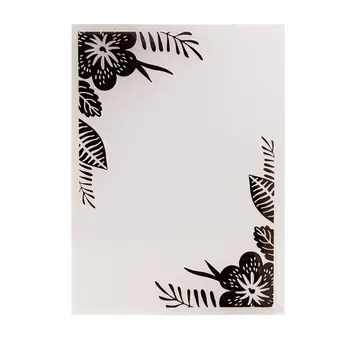 Шаблон папки с пластиковым тиснением листьев растений для поделок в стиле скрапбукинг, изготовление открыток для фотоальбомов, украшения ручной работы
