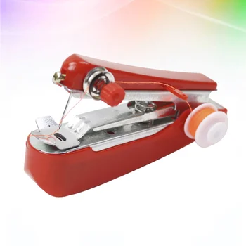 Швейные машинки для детей Портативная красная швейная машинка Домашняя многофункциональная Мини Беспроводная ручная швейная машинка для