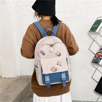 Школьная сумка Женская Корейская версия Рюкзак старшеклассницы Ins Отделение Японский Рюкзак младшей старшеклассницы