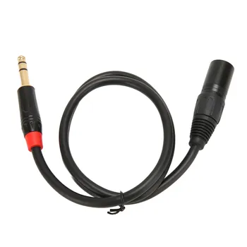 Шнур от 6,35 мм до XLR Стабильная передача Гибкий штекерный кабель от 1/4 дюйма до XLR Высокой прочности Стандартная длина 0,75 м для усилителей