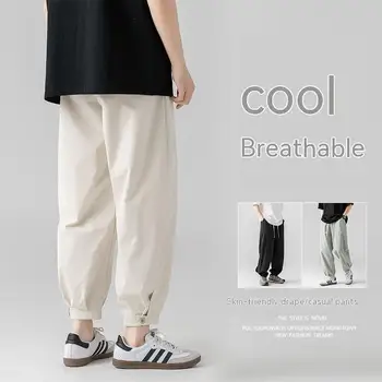 Японская мужская уличная тонкая рабочая одежда, повседневные брюки y2k для мужчин, весенне-летние универсальные свободные и регулируемые брюки