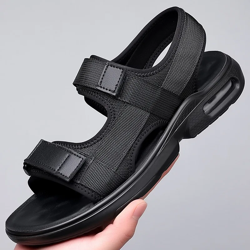 Новая обувь для мужчин, модные сандалии, летние модные открытые тапочки, Молодежная уличная пляжная обувь на мягкой подошве 0