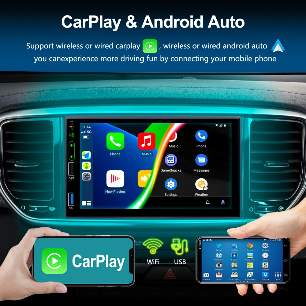 REAKO 2 Din Android 7-Дюймовый Автомобильный Мультимедийный видеоплеер Универсальный стерео радио GPS для Volkswagen Nissan Hyundai Kia Toyota 2