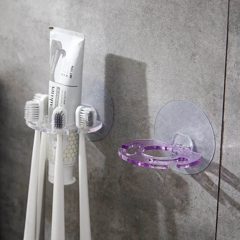 Креативный перфорированный держатель для зубных щеток без перфорации для ванной комнаты, набор для хранения зубных щеток для ванной комнаты 1