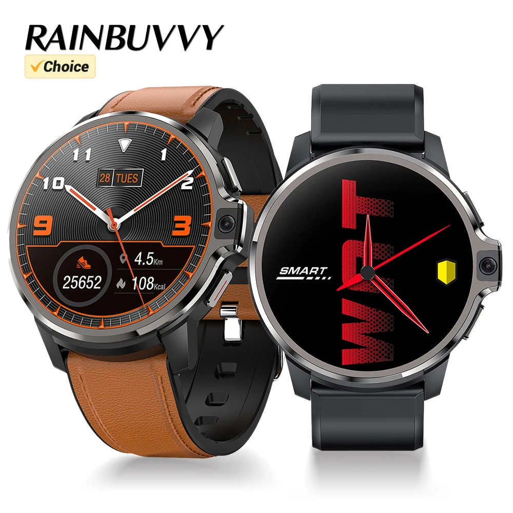 Умные часы Rainbuvvy DM30 с двойной системой 4G LTE, 4 ГБ ОЗУ 64 ГБ ПЗУ, 1,6-дюймовый IPS-экран, 5-мегапиксельная камера, GPS, Wi-Fi, мужские часы с распознаванием лиц, 0