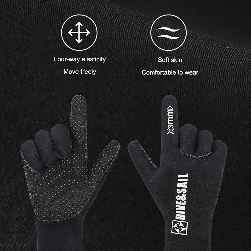 зимние перчатки для дайвинга в гидрокостюме толщиной 3 мм для мужчин и женщин, для подводного плавания, серфинга, каноэ, подводной охоты, подводных видов спорта 4