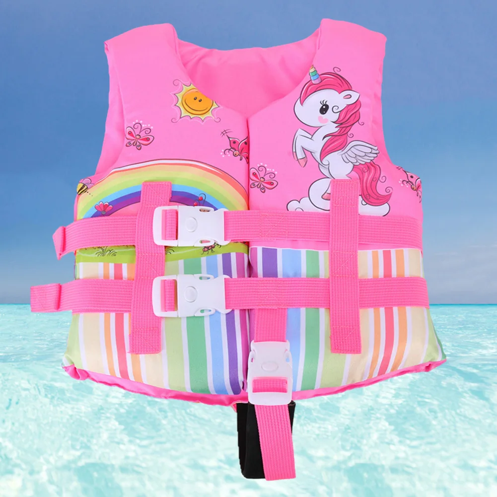 Мультяшные детские спасательные жилеты с дизайном пряжки безопасности, милая детская куртка для плавучести, купальник для детей 2-10 лет 0
