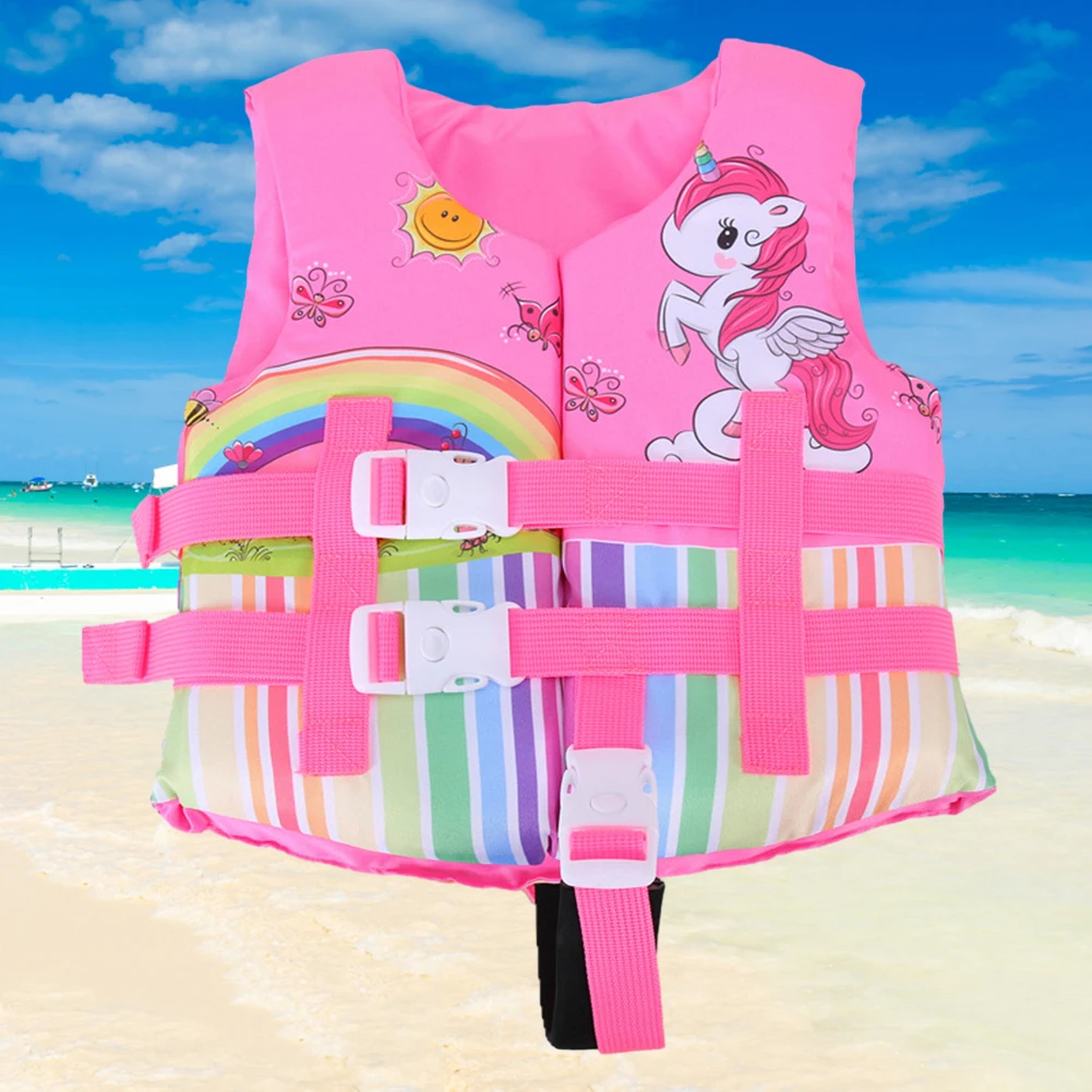 Мультяшные детские спасательные жилеты с дизайном пряжки безопасности, милая детская куртка для плавучести, купальник для детей 2-10 лет 1