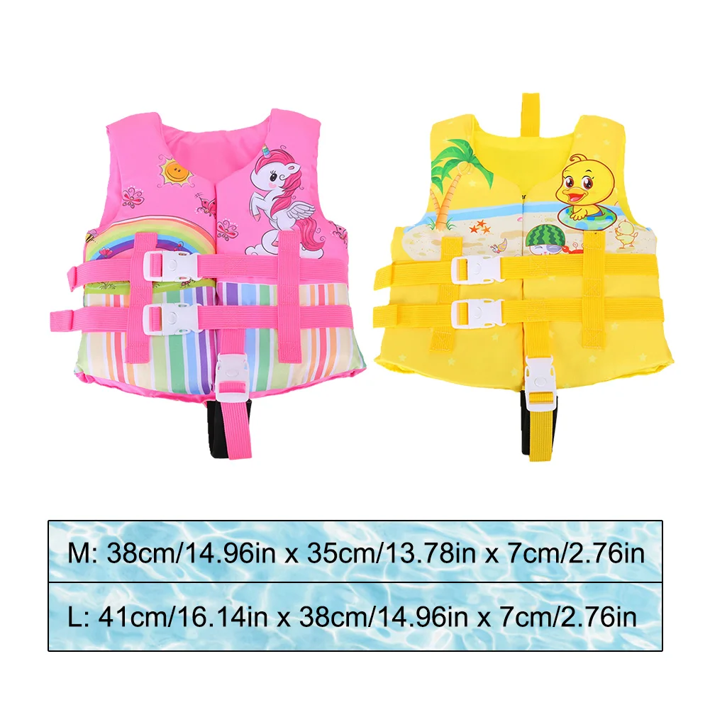 Мультяшные детские спасательные жилеты с дизайном пряжки безопасности, милая детская куртка для плавучести, купальник для детей 2-10 лет 4