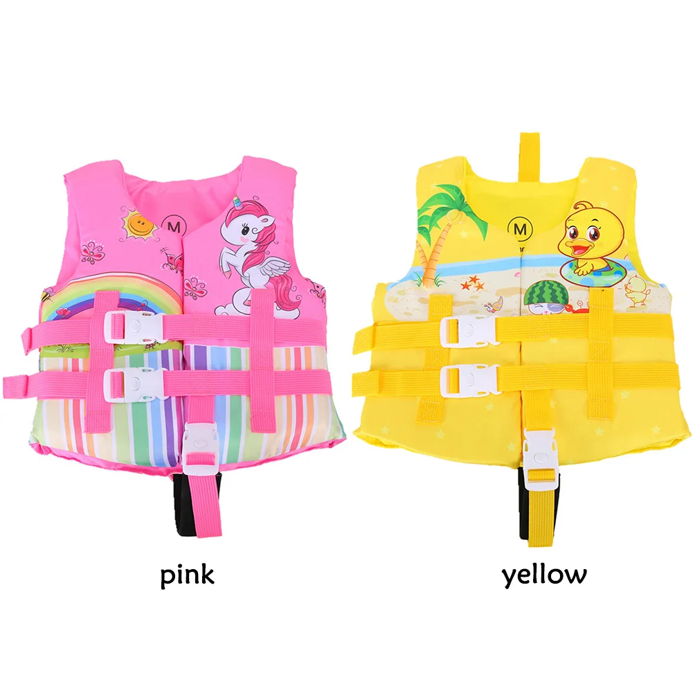 Мультяшные детские спасательные жилеты с дизайном пряжки безопасности, милая детская куртка для плавучести, купальник для детей 2-10 лет 5