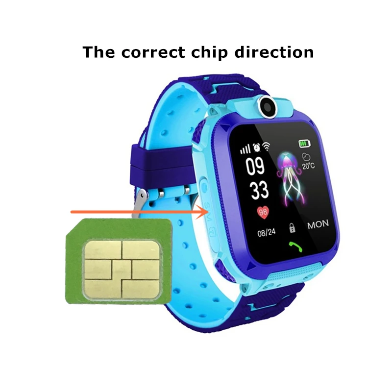 Детские умные часы Q12 Английская версия Водонепроницаемые детские сенсорные интеллектуальные часы Scree с функцией позиционирования и говорящие часы с функцией LBS 5