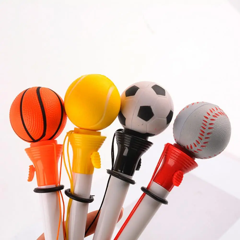 Гладкая ручка для письма, Новинка, набор шариковых ручек с декомпрессионным отскоком на спортивную тематику, для студентов, Баскетбол, Футбол, Теннис 3