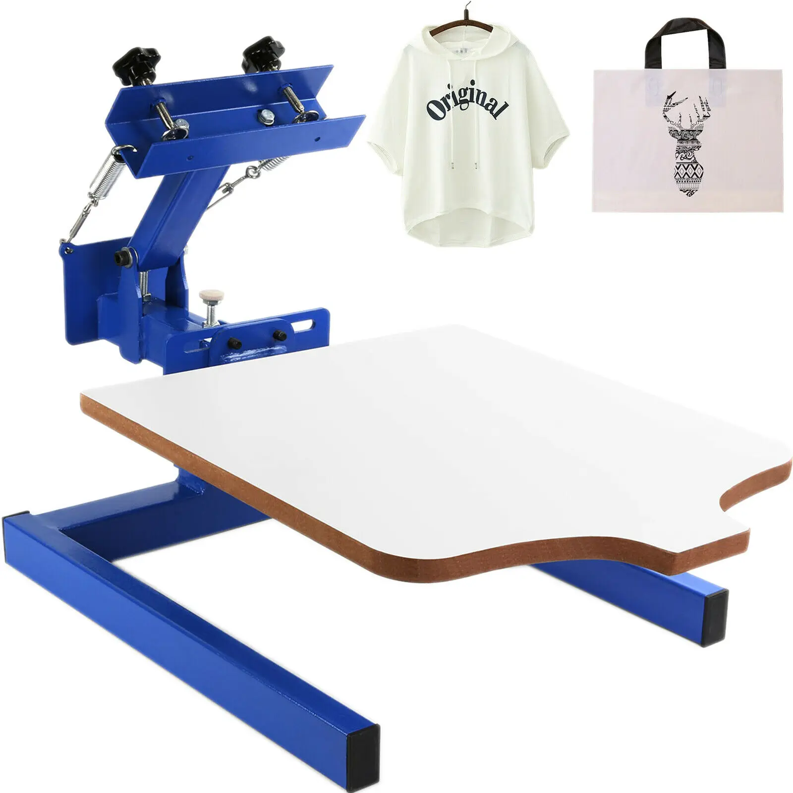 Трафаретный принтер VEVOR, 1 цвет, 1 станция, набор для шелкотрафаретной печати, машина для трафаретной печати футболок. 2