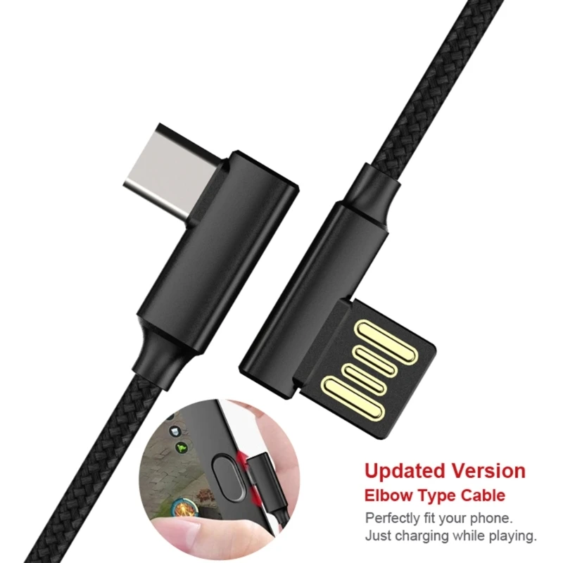 C1FB реверсивный кабель для передачи данных с заглушкой Type-C USB для быстрой зарядки под углом 90 градусов 3