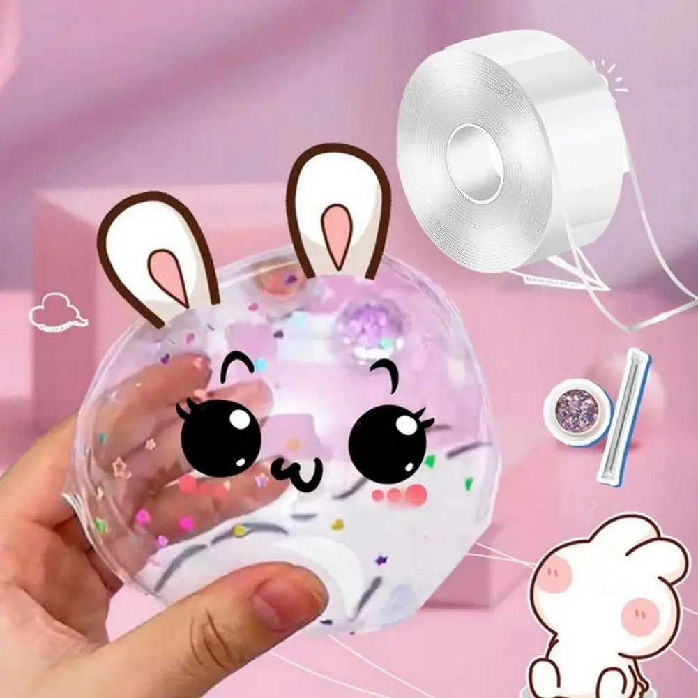 1 Комплект пузырьков из нано-ленты с цветным искусственным жемчугом Пинцет для многократного использования Соломинки Креативные игрушки для замешивания нано-клея для домашних ЖИВОТНЫХ Детская игрушка 2