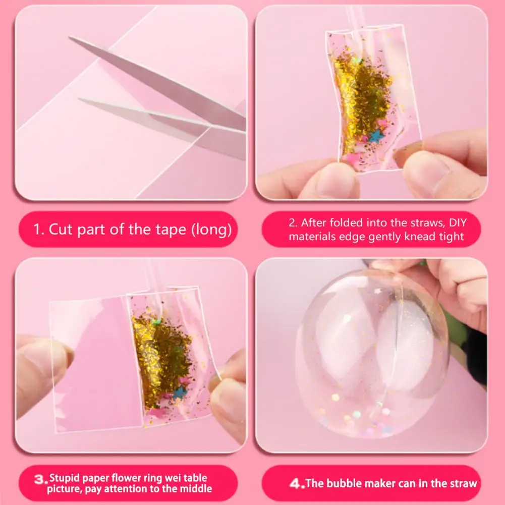 1 Комплект пузырьков из нано-ленты с цветным искусственным жемчугом Пинцет для многократного использования Соломинки Креативные игрушки для замешивания нано-клея для домашних ЖИВОТНЫХ Детская игрушка 3