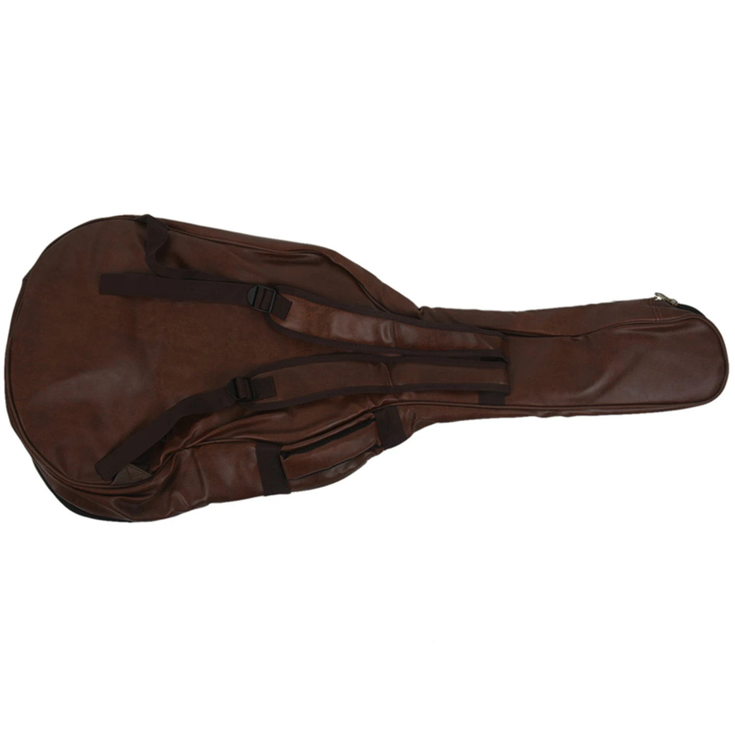 40-дюймовый 41-дюймовый водонепроницаемый рюкзак для гитары из искусственной кожи, утолщенный мягкий чехол для гитары, концертная сумка для 40/41 дюймов коричневого цвета 3