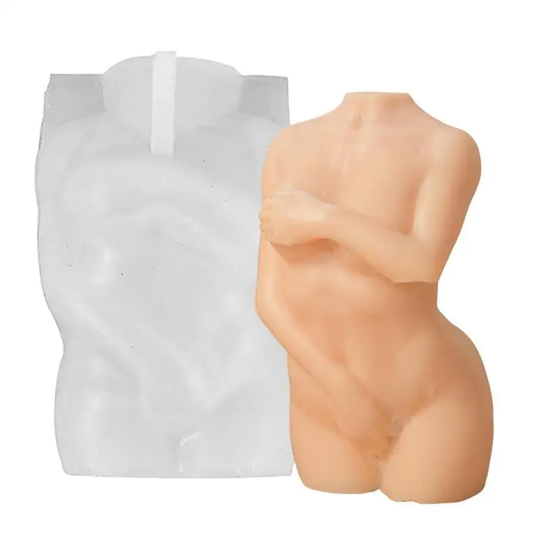 3d силиконовая форма для тела, Застенчивый боди-арт, форма для свечей, формы для изготовления свечей, Толстые женщины, Глиняные формы для мыла из смолы 0