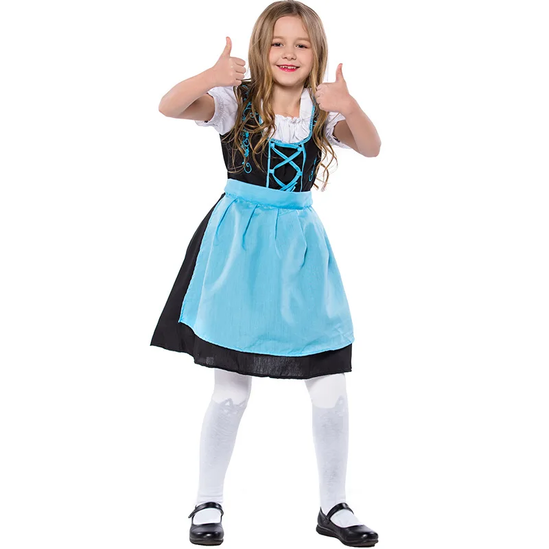 Одежда для девочек для пива, традиционные костюмы для детей на Немецком фестивале Октоберфест 2