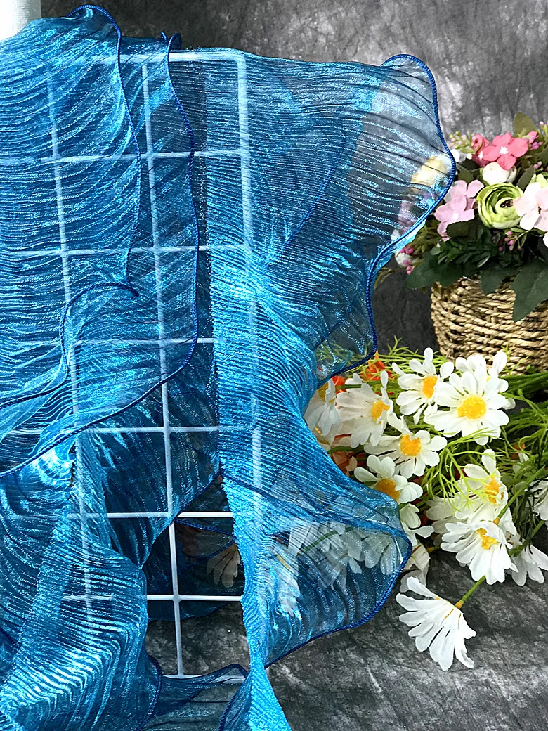 Темно-синие Объемные кружевные волны, Крупное кружевное свадебное платье, Дизайнерские ткани, кружевные аксессуары. 4