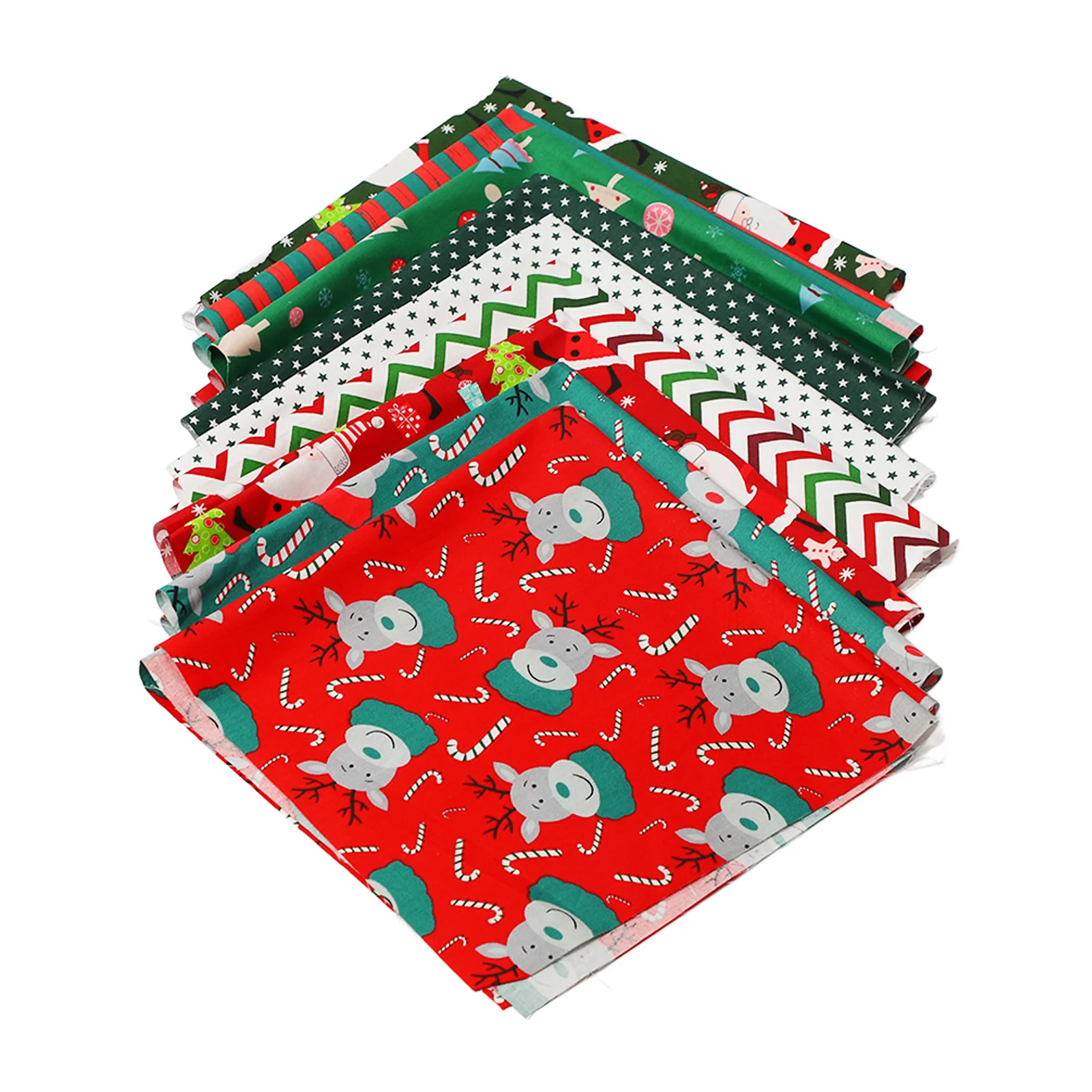 Рождественская хлопчатобумажная ткань с саржевым принтом, модная декоративная хлопчатобумажная ткань 
