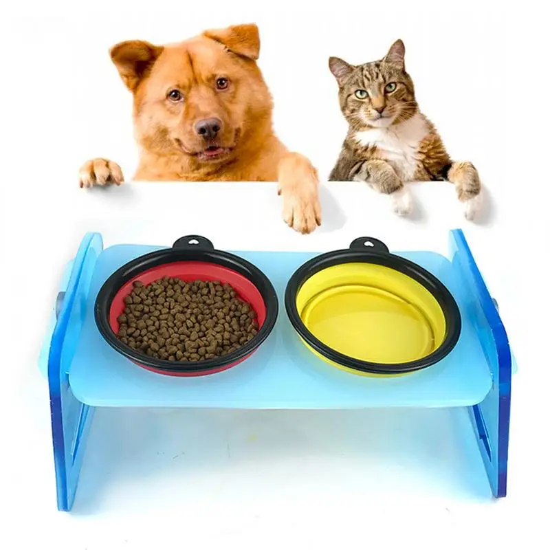 Форма-подставка для миски для собак, Миска для кормления кошек, форма для литья воды, Силиконовая подставка для кормления домашних животных, Набор форм Практичный и гладкий Для 4