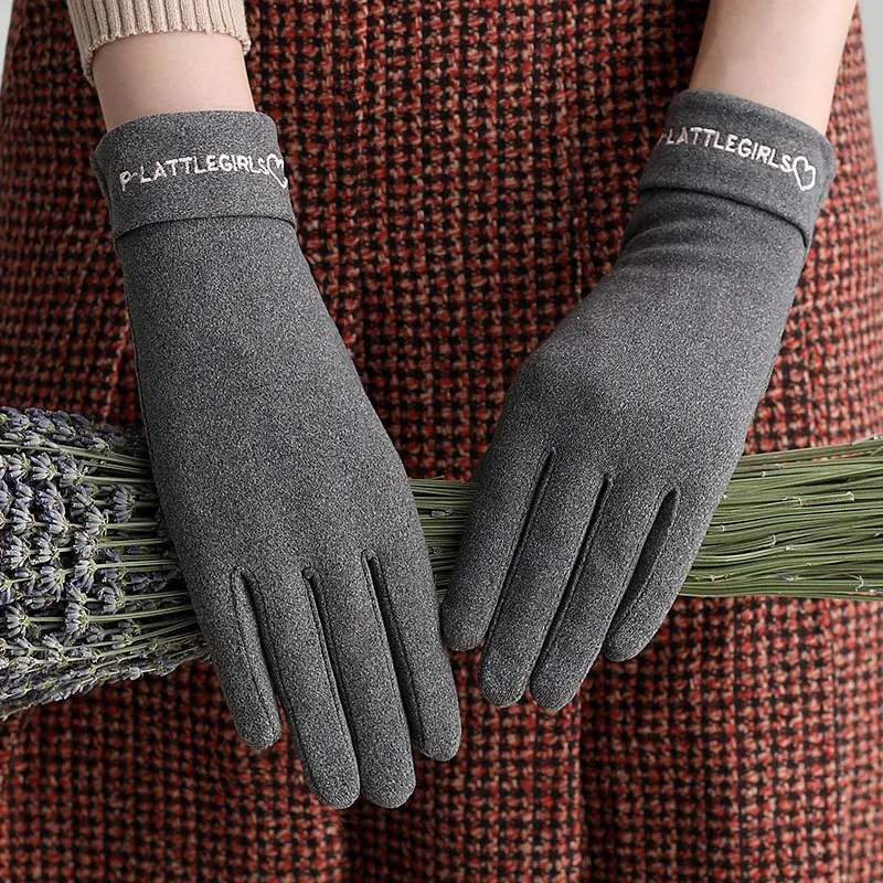 Новые модные перчатки, осень-зима, милые теплые рукавицы, варежки на полный палец, женские перчатки для занятий спортом на открытом воздухе, подарок для экрана, guantes mujer 0