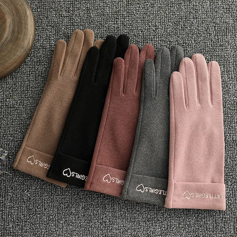 Новые модные перчатки, осень-зима, милые теплые рукавицы, варежки на полный палец, женские перчатки для занятий спортом на открытом воздухе, подарок для экрана, guantes mujer 3