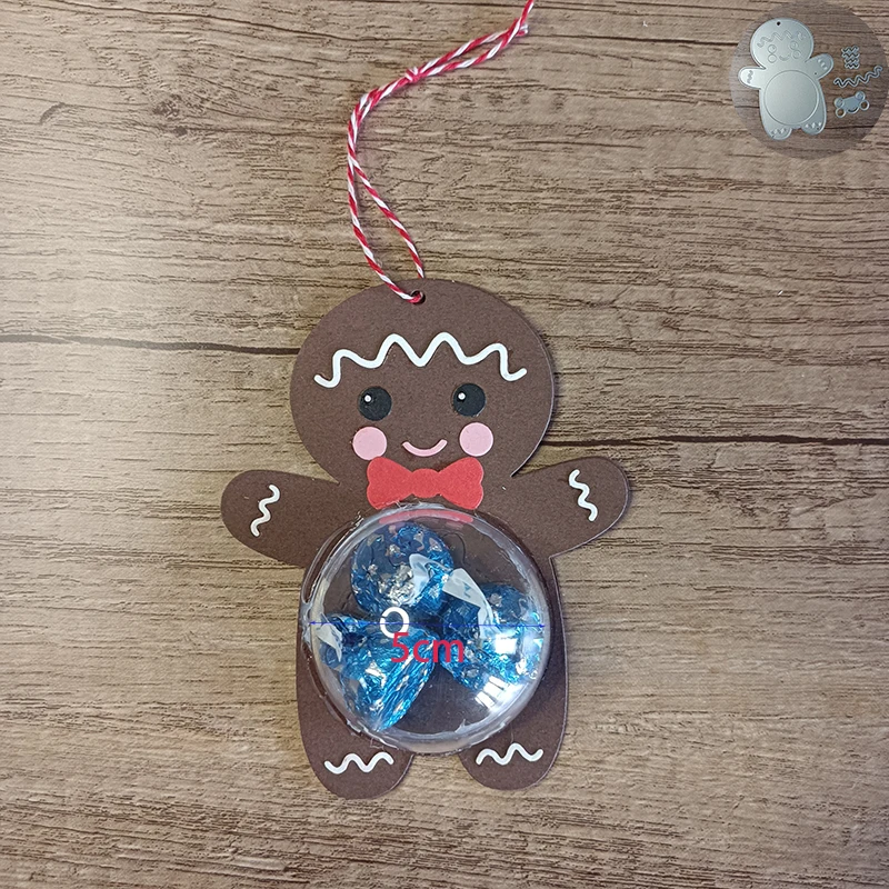 Рождественский пряничный держатель для конфет для мальчиков и девочек, режущая матрица для рождественской открытки 0