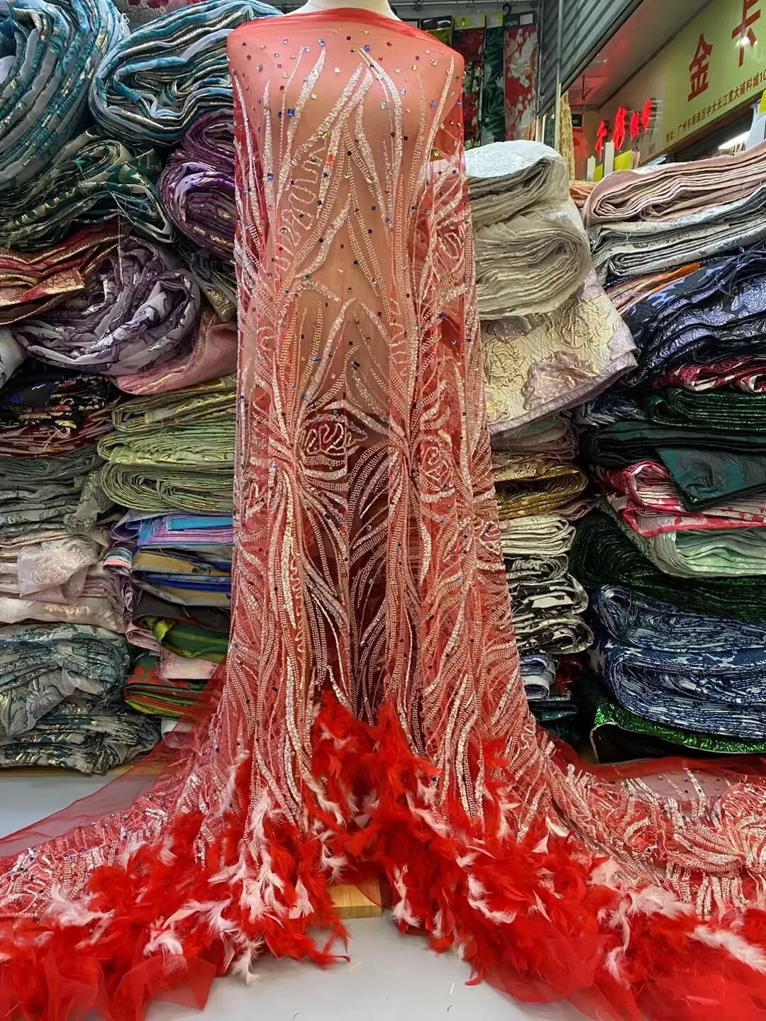 DiuDiu-1302.4905 вышитая Сетчатая тюлевая ткань Цена по прейскуранту завода-изготовителя, нигерийские кружевные ткани с пайетками 5