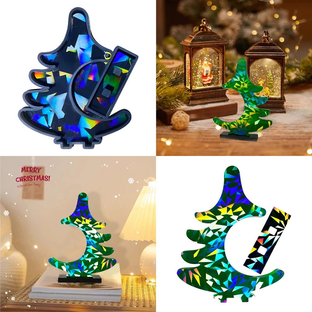 Силиконовые формы для рождественской елки ручной работы из уф-эпоксидной смолы, форма для штукатурки, рождественский декор для дома, украшения 1