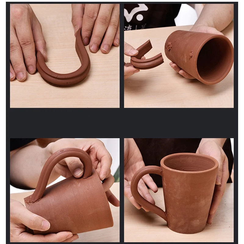 Инструмент в форме ручки для керамической чашки, Ручка для посуды для чая / воды, скребок для скульптуры ручной работы, инструмент из полимерной глины, 1 2