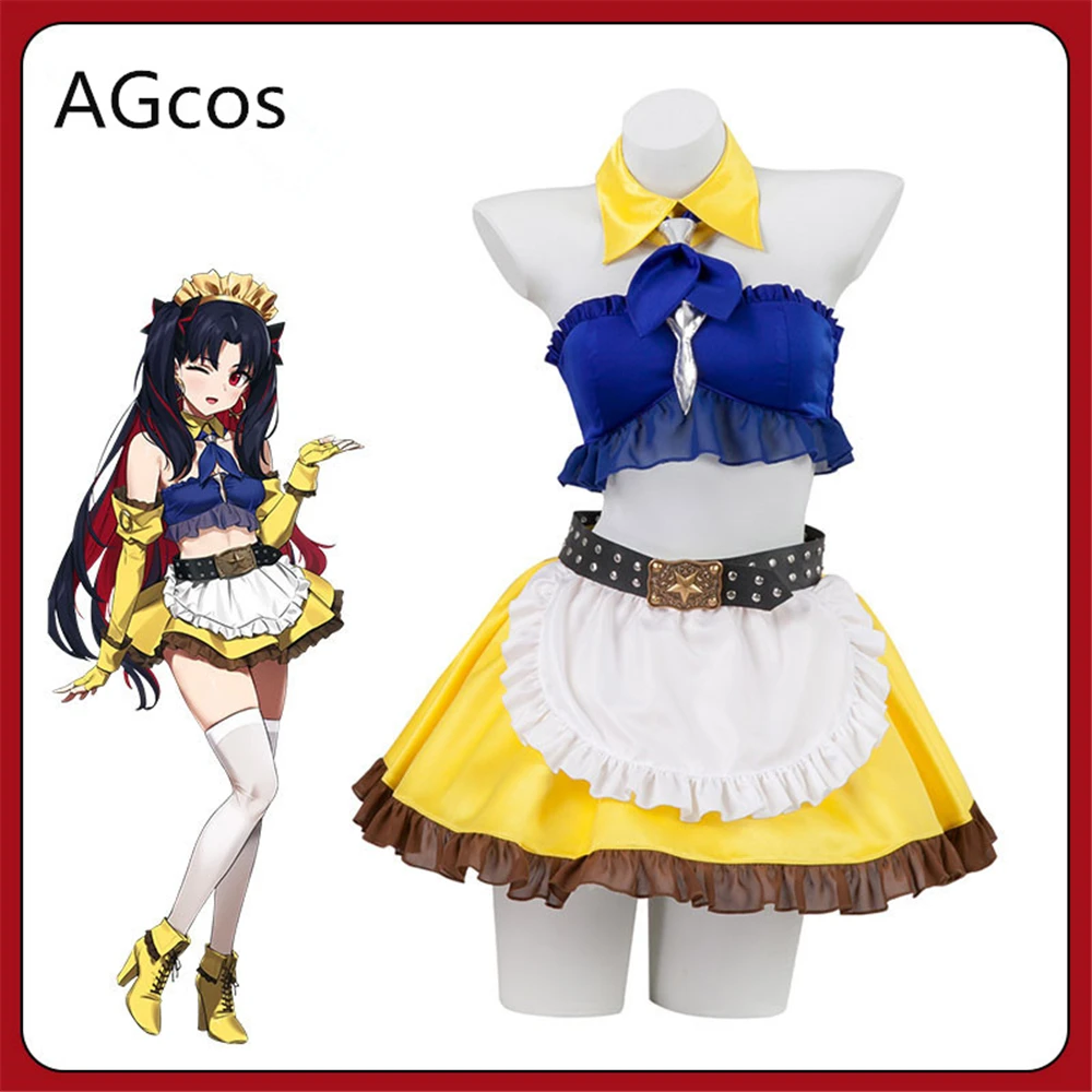 AGCOS FGO Fate/Grand Order Archer Ishtar Косплей костюм Женщины Милое платье горничной 0