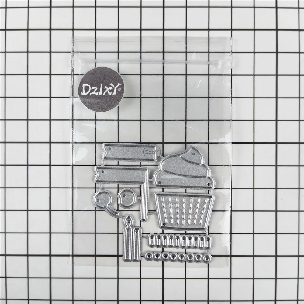 DzIxY Торт Свеча Металлические режущие формы для изготовления открыток Наборы штампов для тиснения бумаги Альбомные поделки 2023 Новые Шаблоны Трафареты 3