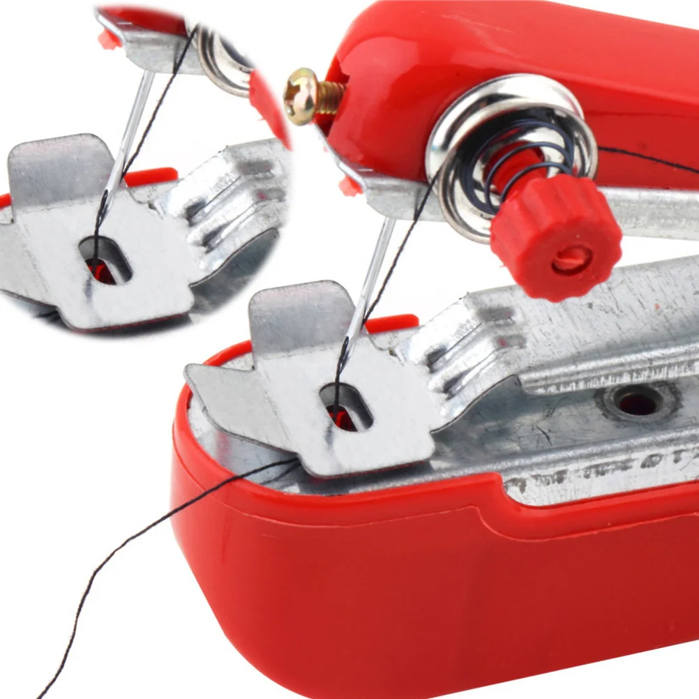 Швейные машинки для детей Портативная красная швейная машинка Домашняя многофункциональная Мини Беспроводная ручная швейная машинка для 2