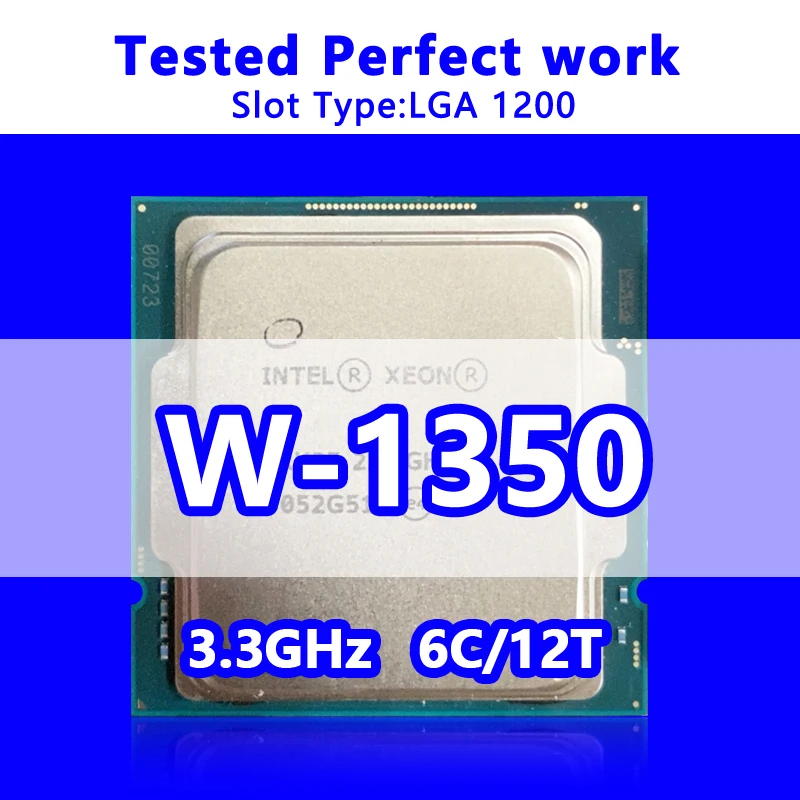 Процессор Xeon W-1350 6C/12T 12M Cache 3,30 ГГц CPU SRKPA FCLGA1200 для настольных Материнских Плат W580 Чипсетов 0