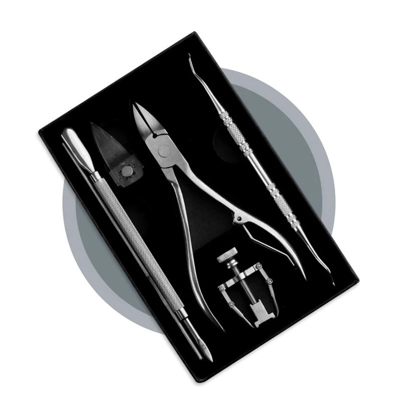 6 шт. набор кусачек для ногтей Маникюрные ножницы для вросших ногтей на ногах Инструмент для профессионального педикюра кусачки для кутикулы резак для удаления кутикулы 5