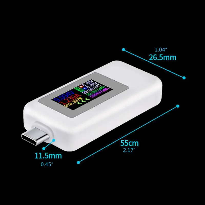 Удобный USB-тестер Type-C KWS-1902C и тестер тока 0-5A 4-30V Детектор мобильного аккумулятора Прямая поставка 5
