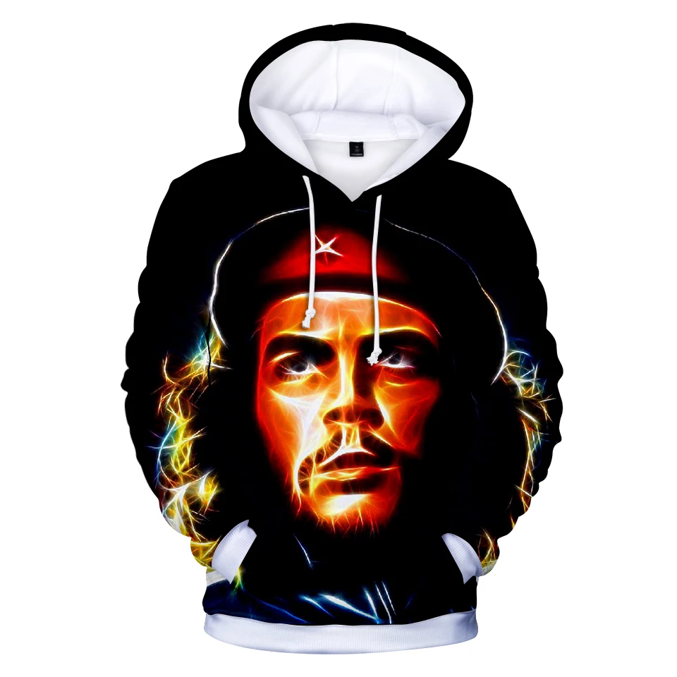 2023 Модные Мужские Осенне-зимние толстовки, Высококачественные Пуловеры, топы, толстовка с капюшоном Che Guevara Hero 3D, толстовка с капюшоном, одежда Che Guevara 0