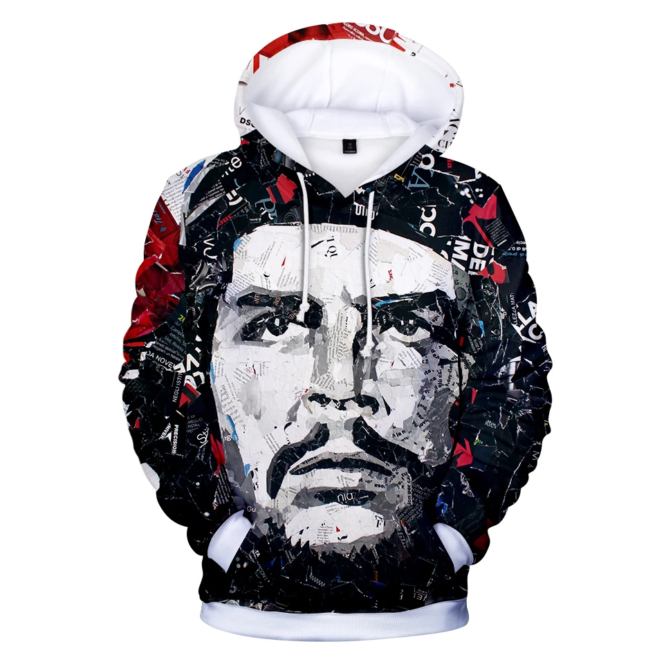 2023 Модные Мужские Осенне-зимние толстовки, Высококачественные Пуловеры, топы, толстовка с капюшоном Che Guevara Hero 3D, толстовка с капюшоном, одежда Che Guevara 2
